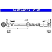 2x Bremsschlauch hinten für VW Caddy 3 2KA 2KB 4 SAA SAB | 24395290