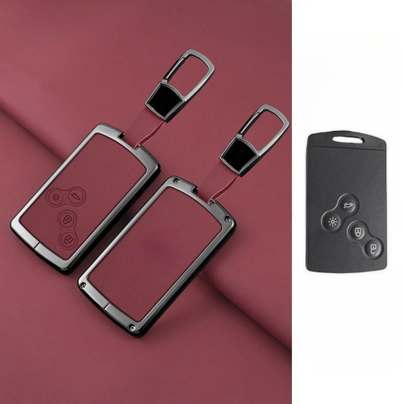 Funda de cuero para llave de coche para Renault Megane Clio Duster Twingo Laguna Scenic Foto 3 de 4