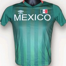 Official Umbro Brand Boy's Green Mexico National Team Jersey Size Medium 8/10