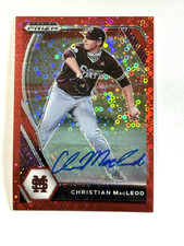 2021 Panini Prizm Draft Picks Christian MacLeod Red Disco Auto /99