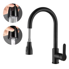 Stainless Steel Kitchen Faucet Single Hole Pull Out Spout Kitchen Sink Mixer Fau