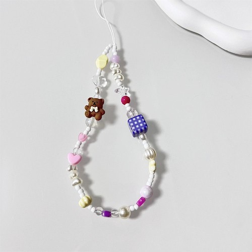 Y2K Phone Chain Wrist Strap Cartoon Phone Hanging Rope Phone Charm Accessories
