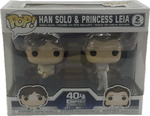 Funko Pop! Star Wars Han Solo & Princess Leia 2 pack 40th Empire *FREE Shipping*