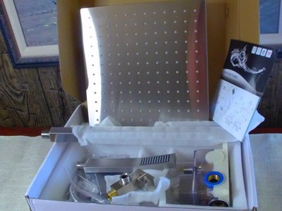 12 Inch Rainfall Shower System w/Handheld Sprayer, Trim Kit, And Mixer Valve. 
