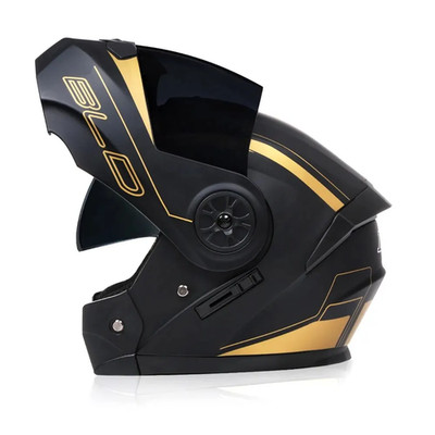 Modularer Motorrad Klapphelm mit Doppelvisier Integralhelm Unisex