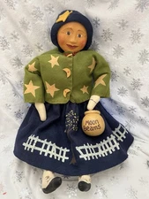 Miss Moon Beams Doll 2001 Vintage Folk Art 21” Tall Tender Heart Treasures