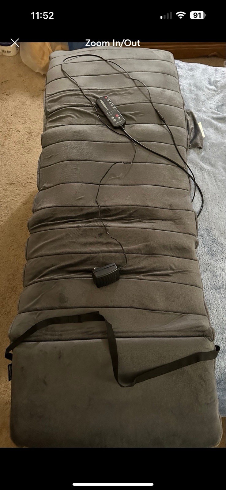 Snailax Massage Mat with Heat Back Massage Pad for Bed and Chair