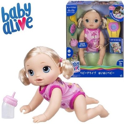 Hasbro Baby Alive Baby Go Bye-Bye Crawling Doll C2688 Blonde Toy New