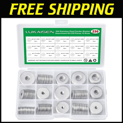 #ad M3 M12 Stainless Steel Repair Fender Washers 230 Pcs $65.99