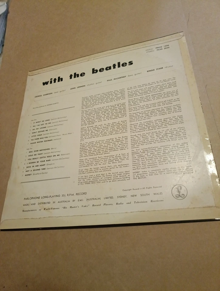 The Beatles ‎– With The Beatles    LP  EX/VG - Image 2 of 4