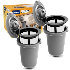 2PCS Coupe-filtre réutilisable pour Cuisinart Coffee Maker Pièces de remplacement du filtre, Re