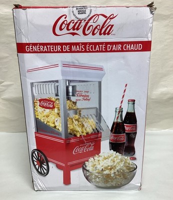 Nostalgia-Electrics Coca-Cola 12-Cup Hot Air Popcorn Maker Swirling Airflow