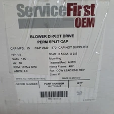 Service First MOT18948 Replaces Trane American Standard Blower Motor 1/3 HP