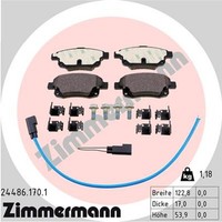 Zimmermann Bremsbelagsatz Scheibenbremse 24486.170.1 FüR Ford Transit Tourneo