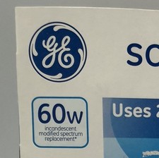 GE Soft White OLD STYLE Bulbs 60W Replacement 43W A19 Warm Light 4 Pack NOS
