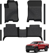 Floor Mats Custom Fit for 2023-2025 2026 Colorado Chevy/GMC Canyon Crew Cab,TPE