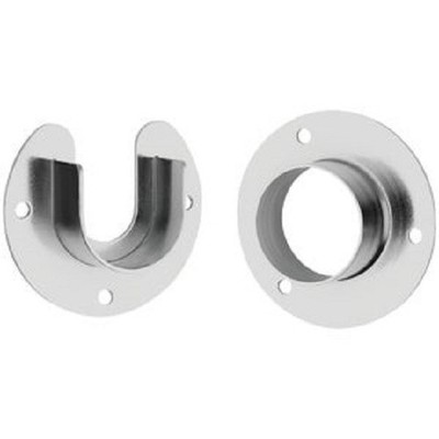 (6-2pk)-Stanley Home Designs 1-5/16 In. Zinc Closet Rod Socket Chrome S822-080