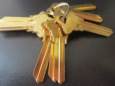 Key Blanks for Locksmith / 10 Schlage SC4 1145A  / Brass / Made in USA by Ilco