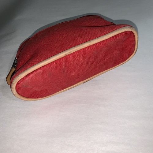 pre-loved authentic HERMES Bolide red cotton Mini Pouch Multicase CROSSBODY BAG - Picture 9 of 11