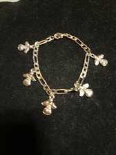 Angel Silver Tone Metal Charm Bracelet 7