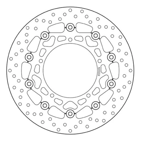 COPPIA DISCHI FRENO ANTERIORE BREMBO SERIE ORO FLOTTANTI YAMAHA 600 YZF-R6 2013 Foto 2 de 3