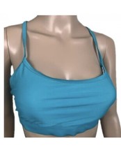 Gossip Women's Bikini Top Aqua Blue Solid Padded L