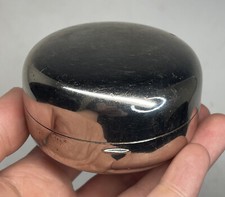 Vintage Round Chrome Mid-Century Industrial Space Atomic Age Box Container