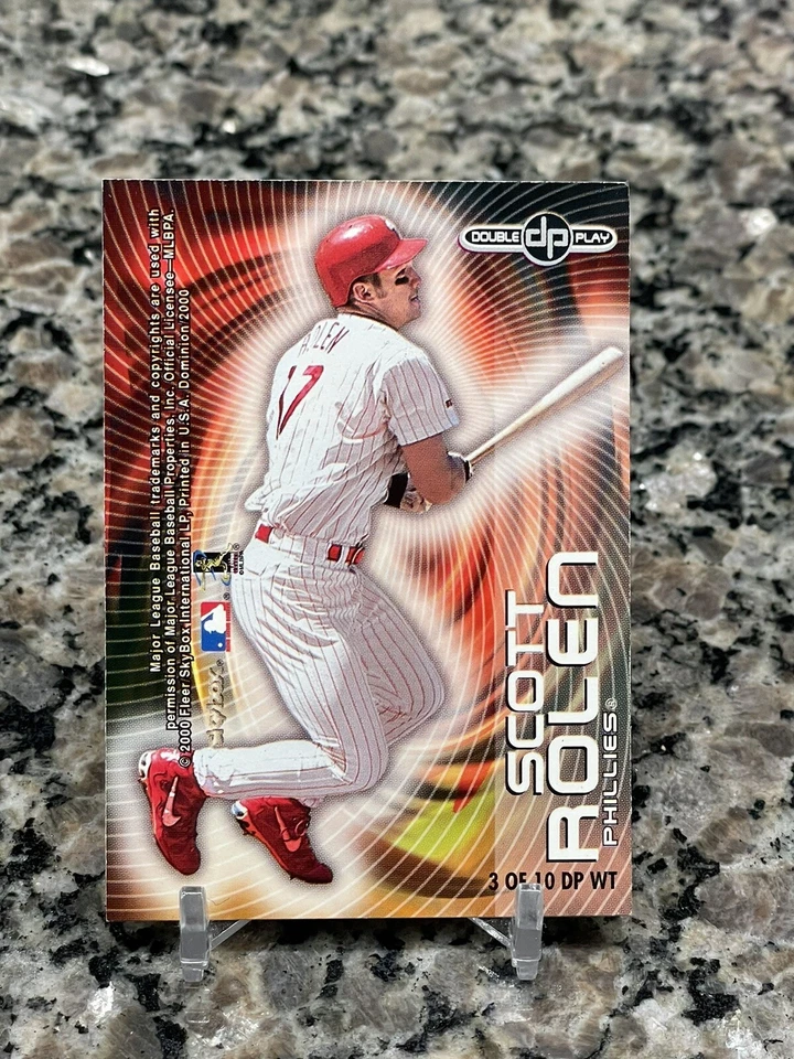 2000 Fleer Skybox Dominion double play Chipper Jones - Scott Rolen Warp Tek RARE — 第 2/2 张图片