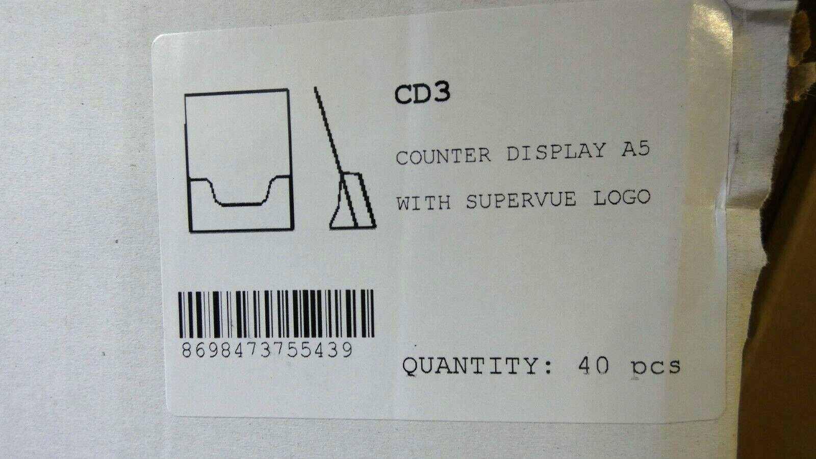 Box 40 A5 POS Leaflet Dispensers Supervue Counter Display  Inc VAT