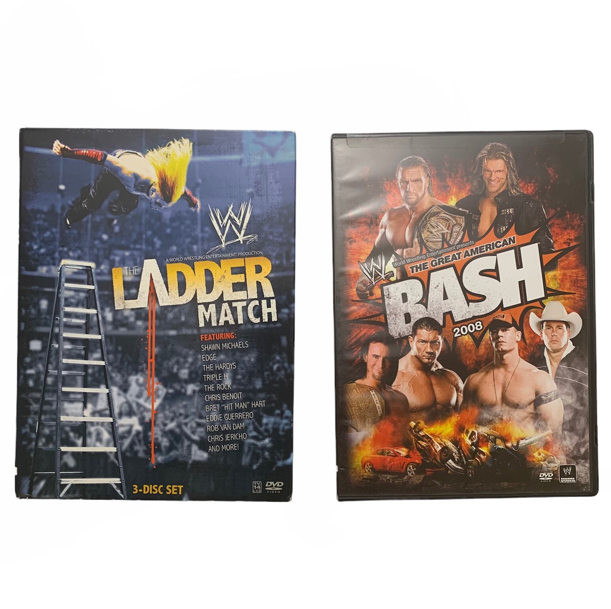 Lot Of 2 WWE DVDs Ladder Match The Great American Bash 2008