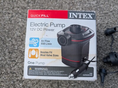 Intex Quick Fill DC 12V Electric Pump 23.0CFM 12V DC Power One Air Pump
