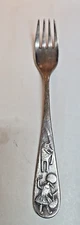 Vintage Kartglanz 90 Silverplate Child Fork; Red Riding Hood w/ Wolf