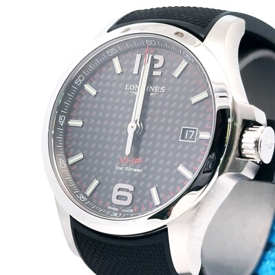 LONGINES Conquest  VHP Quartz Black Dial 43mm Mens Watch L37264669, Box/Card