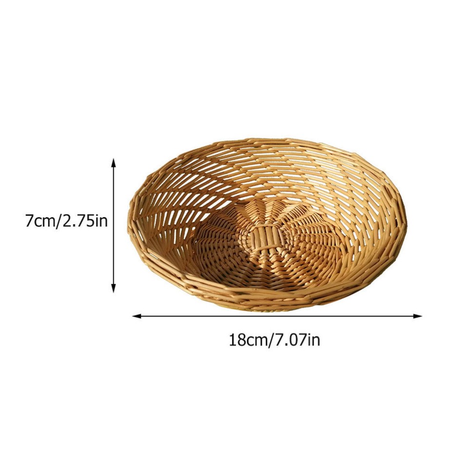 Woven Fruit Basket for Kitchen Counter Wicker Foodsafe Fashionable eBay