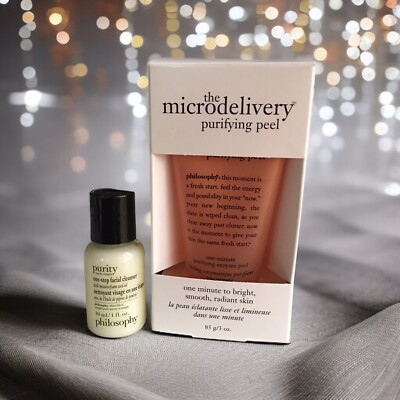 Philosophy The Microdelivery Purifying Peel 3oz +One-step Facial Cleanser Sample