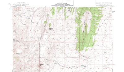 Robinson Mtn. Quadrangle Nevada 1956 Topo Map Vintage USGS 15 Minute Topographic
