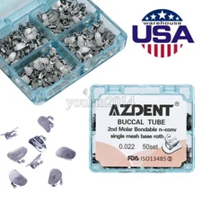 Dental Orthodontic Bondable Buccal Tube 2nd Molar Non-Convertible Roth 022