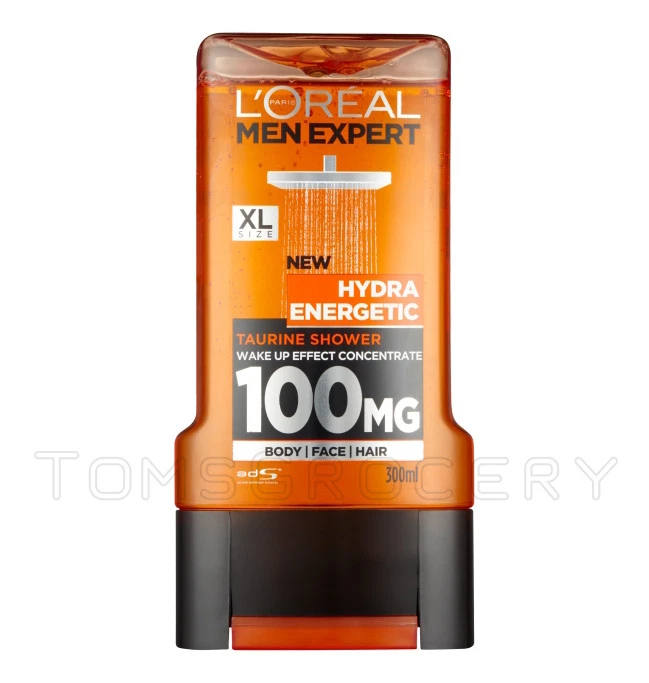 2 x Gel de ducha L'OREAL Loreal Men Expert HYDRA ENERGETIC 300 ml 10 fl oz Foto 2 de 3