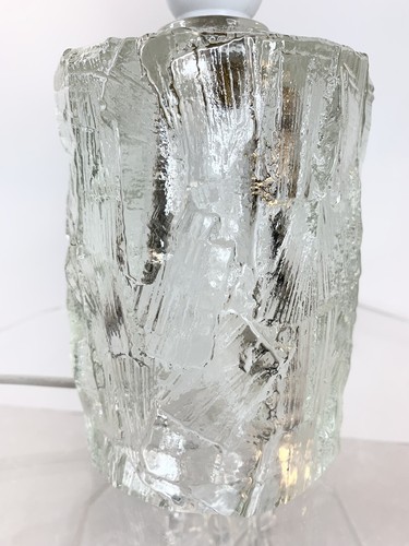 Vtg Sweden GOTE AUGUSTSSON DEMANTRuda Lamp Light Glacier Ice Glass Brutalist MCM - Picture 3 of 10