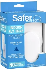 Safer Home SH502 Indoor Plug-In Fly Trap for Flies, Fruit Flies, Moths, Gnats, a