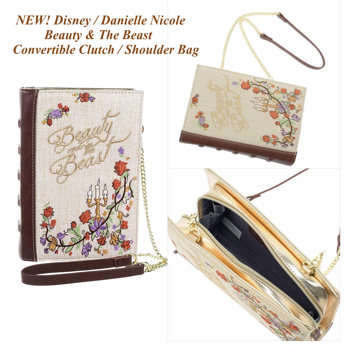 Beauty and the beast clutch bag sale