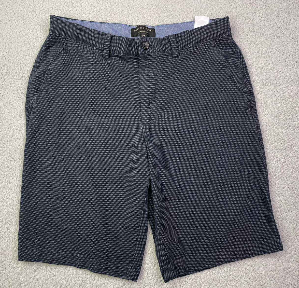 Banana Republic Shorts Size 30 Emerson Straight Fit Navy Blue Mens