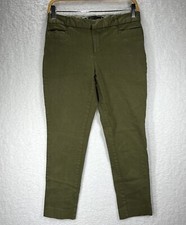 Banana Republic Womens Pants Size 4 Green Ankle Chino Stretch Slim