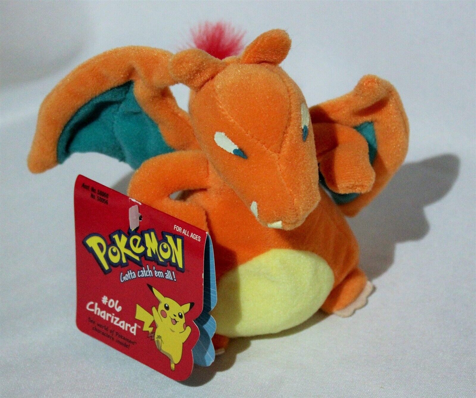 NWT Pokemon Charizard Plush Beanie #06 Authentic Nintendo Licensed 1998 Toy