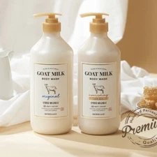 Shower Mate Goat Milk Body Wash Original + Honey 800ml Each Set Baby Power Scent