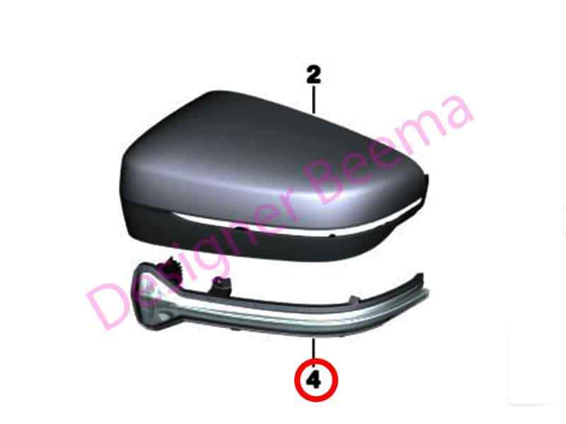 OEM BMW 7 G11 Left Wing Mirror Turn Indicator Light 51167414651 