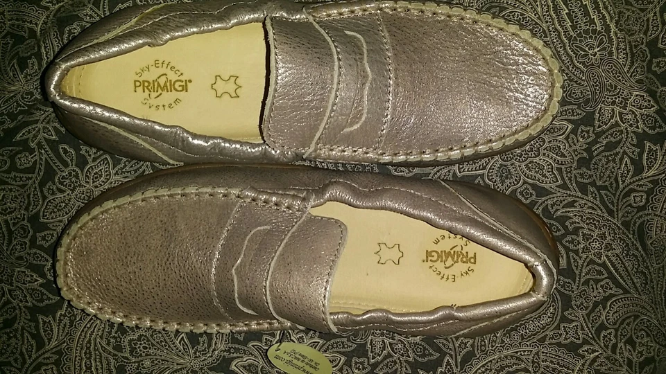 NUEVO Mocasines Primigi Planos Color Peltre Talla 37 - EE. UU. 6,5 Foto 3 de 4
