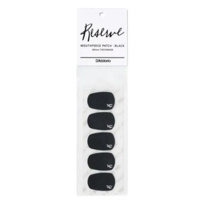D'Addario Reserve Mouthpiece Patch for Clarinet or Saxophone, Black, 5 pack