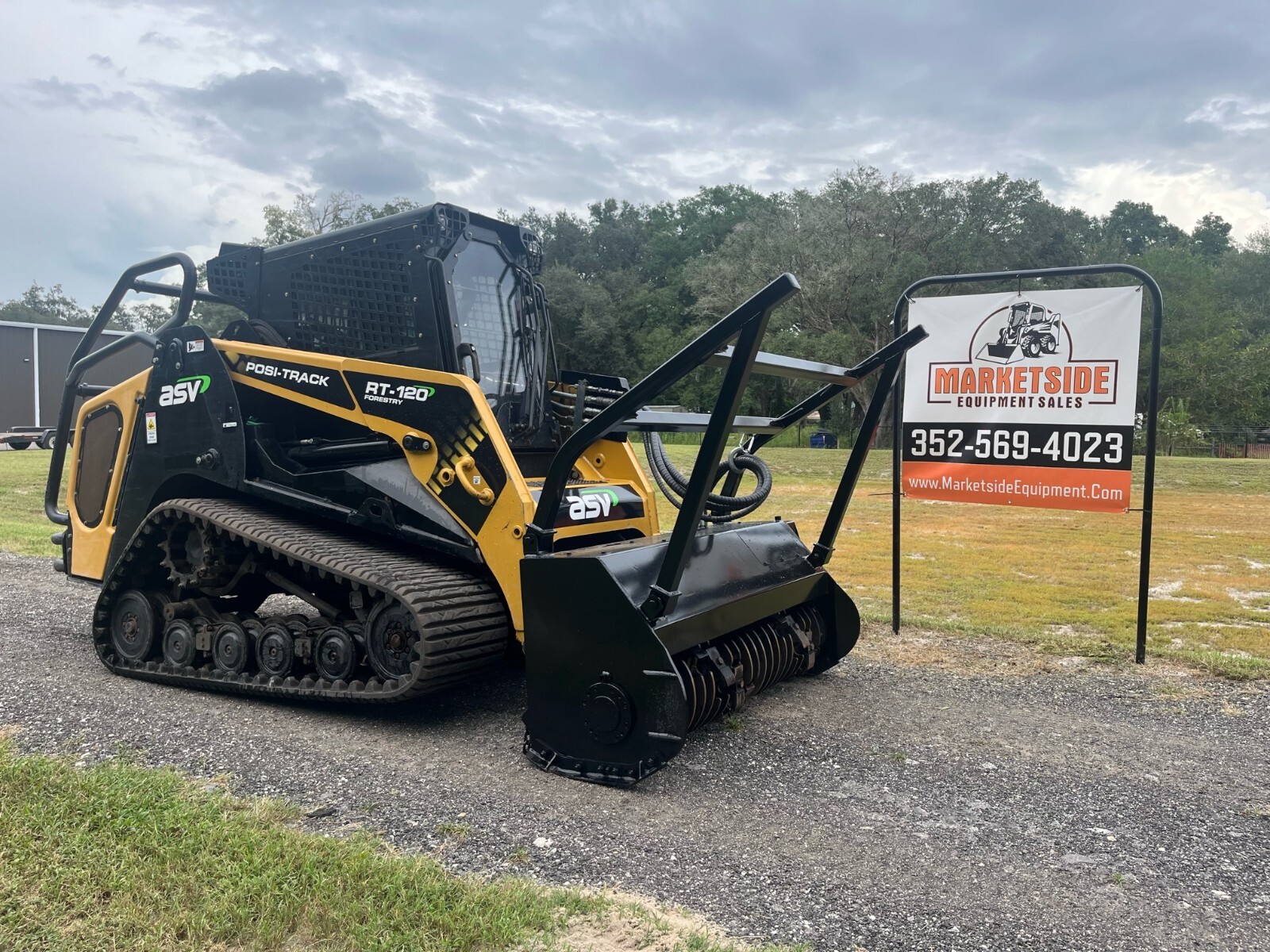 ASV RT120F FORESTRY SKID STEER WITH MULCHING HEAD 120HP LOW HOURS