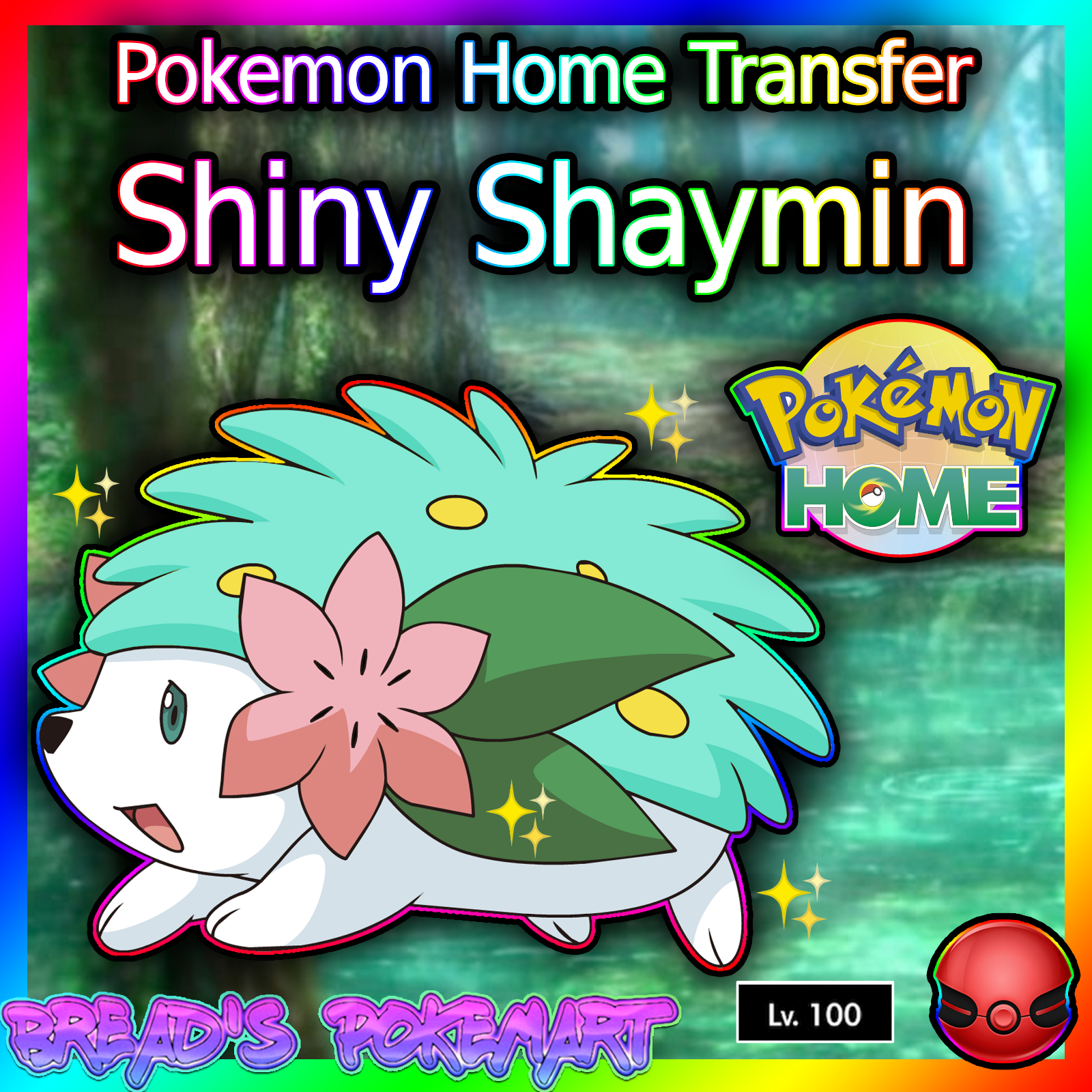 Shiny Shaymin flower Paradise 6IV Pokemon X/Y OR/AS S/M 